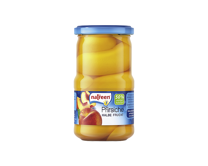 Pfirsiche halbe Frucht im Glas